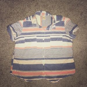 Striped shirt sleeve button up